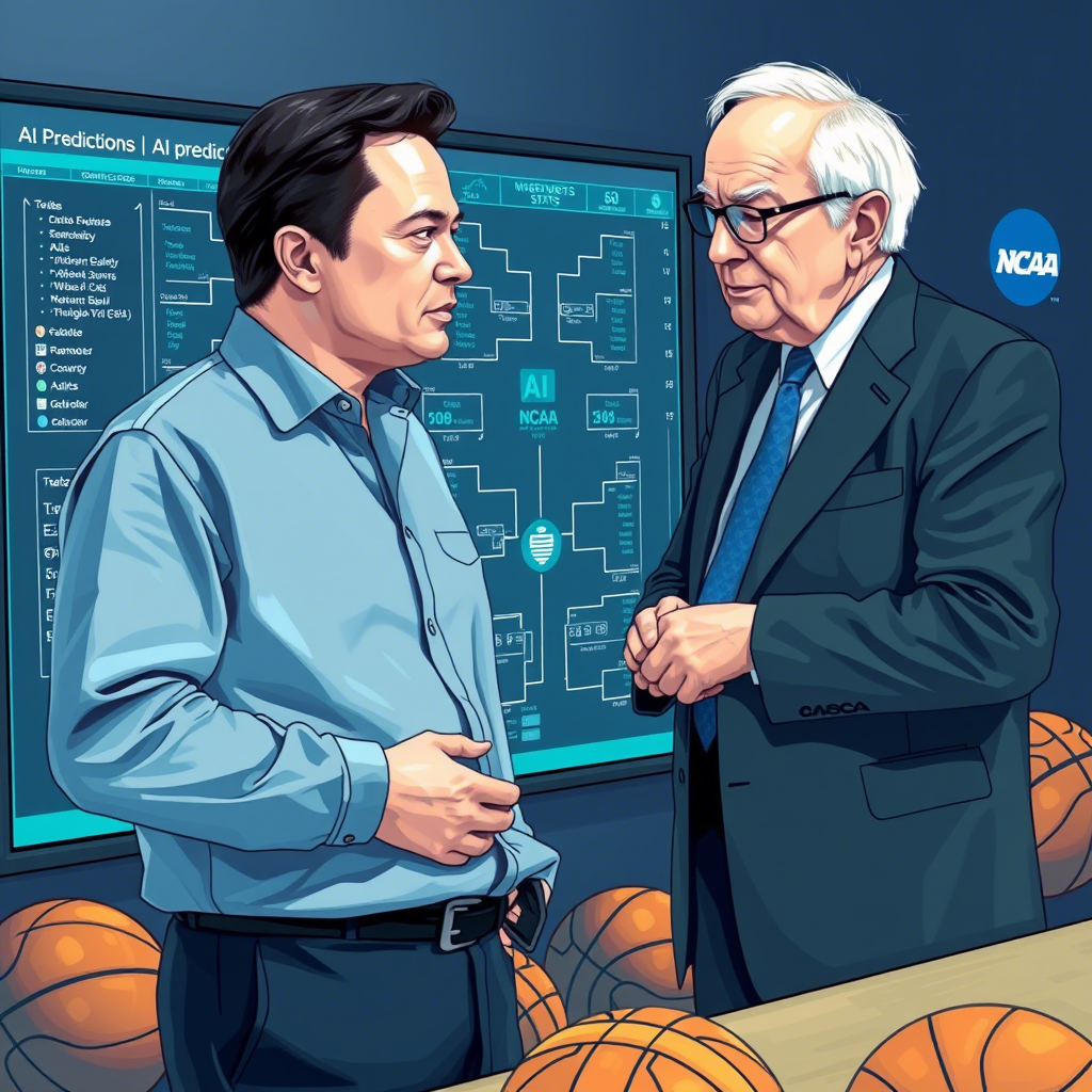 Can Elon Musk's New AI Outsmart Warren Buffett in NCAA Bracket Predictions?